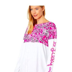 Lilly Pulitzer Pink and White Long Sleeve Tee